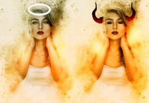 woman as both devil and angel