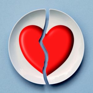 broken heart plate